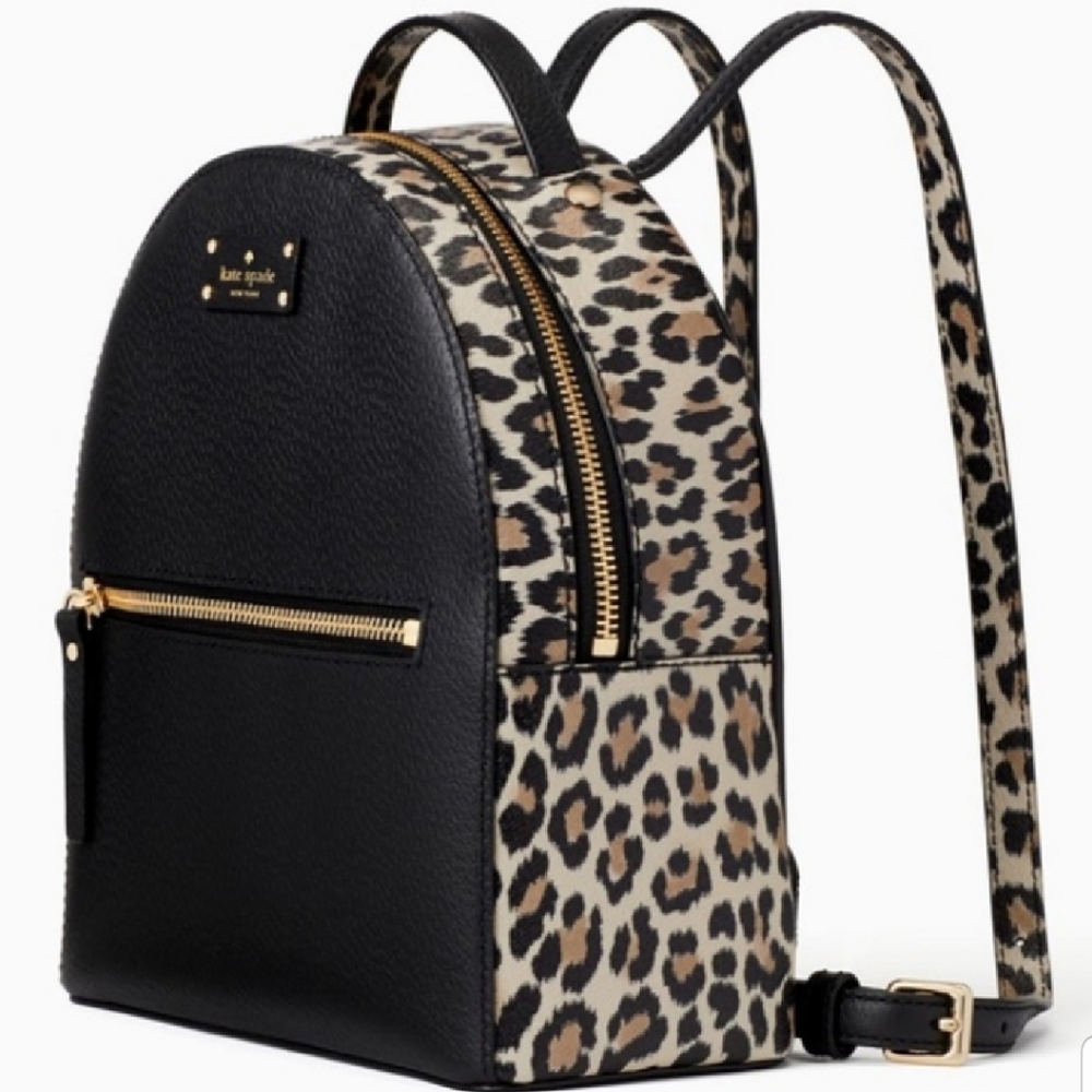 Kate Spade Sammi Leopard Print Mini Backpack. Very good condition